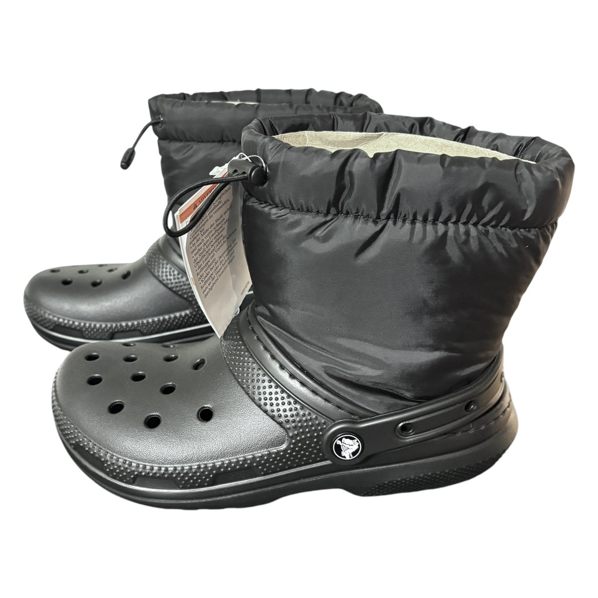 Crocs Women's Classic Lined Neo Puff Boots “Core Black” [206630