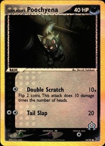 Team Aqua's Poochyena Reverse Holo Common Team Magma vs Team Aqua 54/95 NM