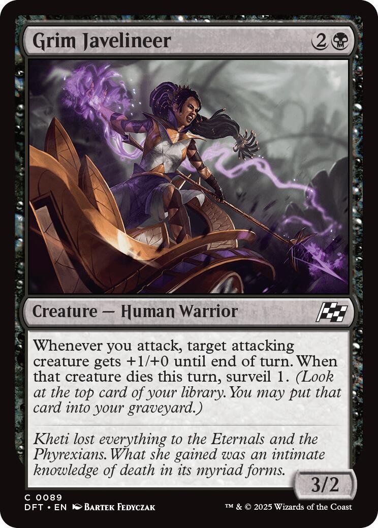 Grim Javelineer [DFT - 89] Common Foil NM Aetherdrift