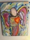 Angel with Heart Original Abstract Painting by Alex Vera, Peter max Britto — photo 1