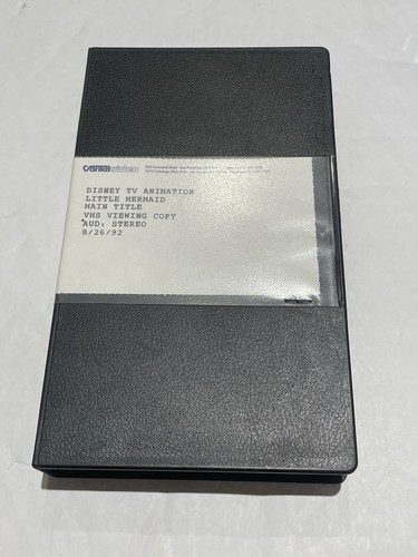 Rare DISNEY TV ANIMATION LITTLE MERMAID VHS VIEWING COPY 1992 - Picture 2 of 4
