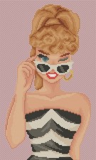 Cross Stitch Printed Pattern Blondie DIY Char...