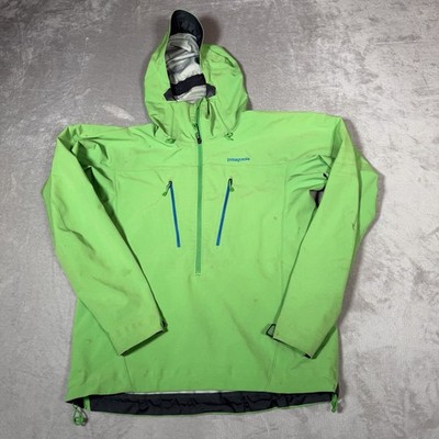 Patagonia Jacket Mens Medium Green Knifeblade Polartec Hooded Softshell Pullover