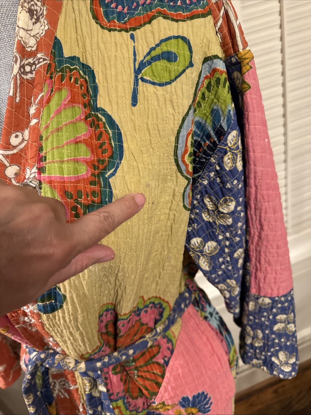 Handmade Kantha Patchwork Cotton Robe Reversible … - image 3