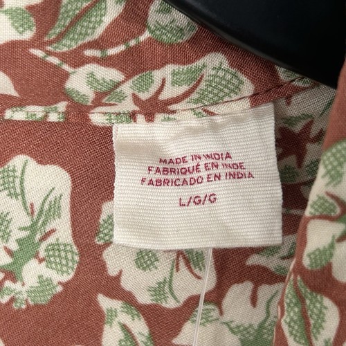 Levi’s Men’s Size L Short Sleeve Camp Shirt Floral Orange Relaxed Fit MSRP $54 - Picture 5 of 9