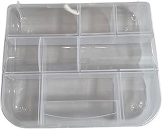 Multifunctional 9-Compartment Plastic Storage Box with Lid for Arts and Crafts