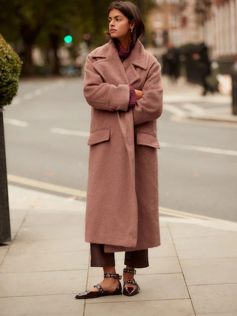 Next Rose Pink  Relaxed Overcoat  Size Medium BNWT RRP £78 image 7