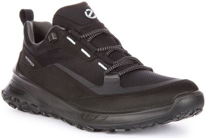 Ecco Ult-Trn leichter wasserdichter Schnürschuh Herren Sneaker in Schwarz UK 7 - 12
