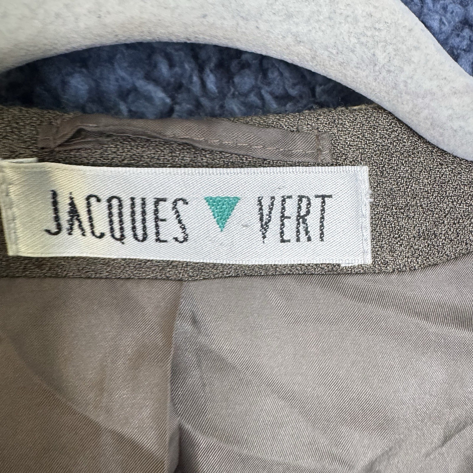 Vintage Jacques Vert Houndstooth Blazer – Wool Blend – Double Breasted – UK 14 image 2