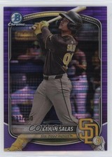 2025 Bowman Chrome Prospects Purple Pulsar Refractor 171/250 Ethan Salas tw0