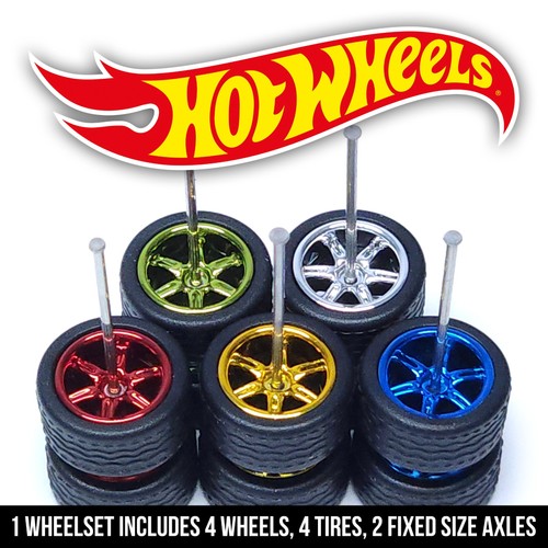 1/64 Scale RPF1 v5 - 6 SPOKE Real Riderz Wheels Rims Tires Set for Hot - Picture 26 of 31