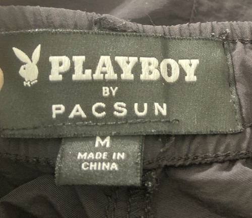 Playboy by PacSun pantaloncino nylon nero uomo M costume da bagno logo stile vintage - Foto 6 di 8