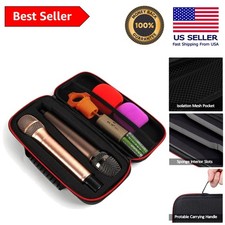 Compact Dual Microphone Carrying Case - Lightweight EVA Travel Storage Solution