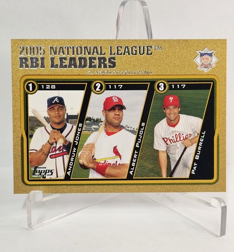 2005 Update League Leaders Gold /2005 Andruw Jones Albert Pujols Pat Burrell