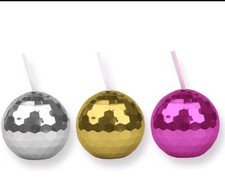 Disco Ball Tumbler & Reusable Straw - Drinking Cocktails - Part Cups