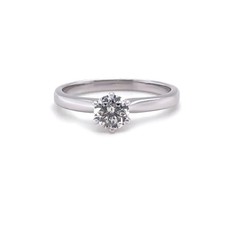 Authentic 18ct White Gold Round Brilliant Cut Diamond Ring 0.51ct RRP $4,490*