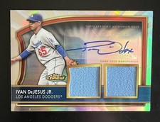 2011🔥Ivan De Jesus Jr🔥Topps Finest Refractor Rookie Dual Relics /499 Auto (RC)