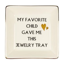 Gifts for Mom - Ceramic Ring Dish Jewelry Tray, Funny Mothers Day  Birthday