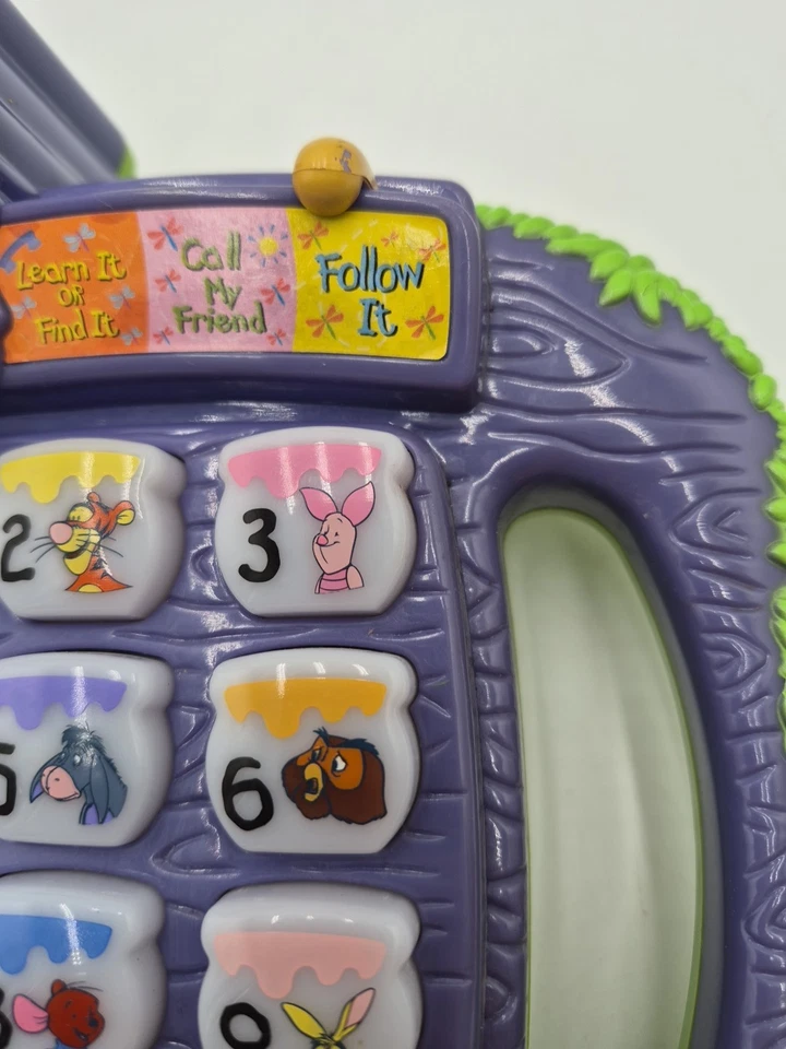 VTECH Disney Winnie The Pooh Teach N Lights Phone Learning Toy Tested Working - Image 4 of 4