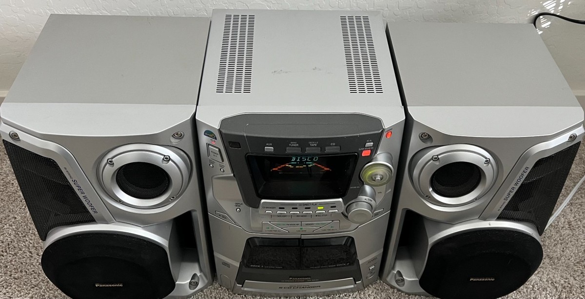 PANASONIC SA-AK44 Stereo System 5-CD Disc Changer / Dual Cassette