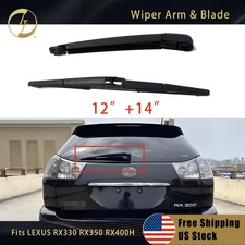 Rear Wiper Arm & Blade Windscreen 12" 14" For Lexus RX330 RX350 RX400h CX-5