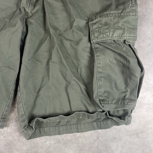 Plugg Cargo Shorts Mens 33 Green Y2K Baggy Military Style Preowned - Picture 3 of 20