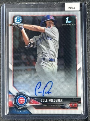 Roederer, Cole - 2018 Bowman Chrome - Autograph - INV4