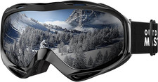 Maschera Da Sci OTG Premium Unisex, Antiappannamento Maschera Snowboard, Protezi