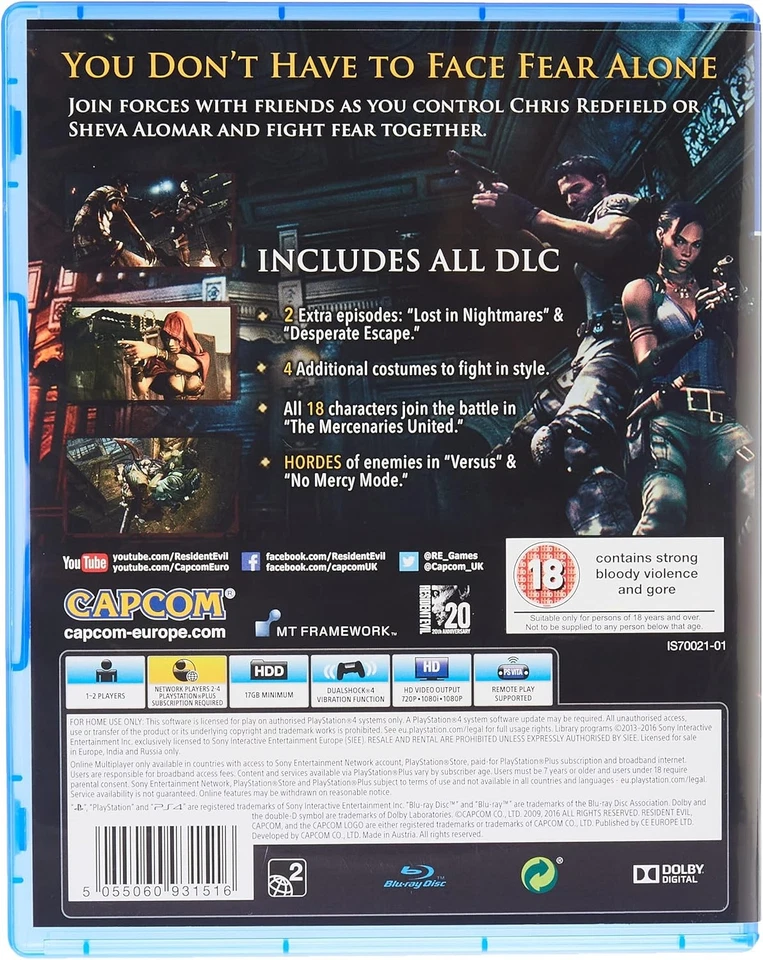 Resident Evil 5 HD (PS4) (Sony Playstation 4) - Image 4 of 4