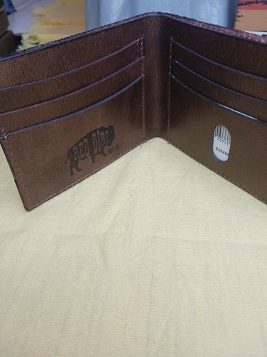 Red Dirt Hat Co Men's Genuine Leather Bifold Wallet Southwestern - Picture 4 of 6