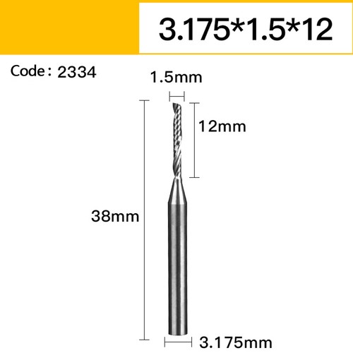 Solid Carbide End Mill Single Flute Spiral Router Bit CNC Engraving Cutter MDF - Picture 14 of 38