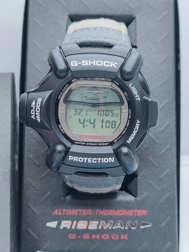 MINT COND. Vintage Casio G Shock DW-9100ZJ-1T RISEMAN 1664 Mod (1997) Box & Book