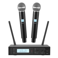 Wireless Microphones System with 2 X 100 Channels Cordless Handheld Microphon...