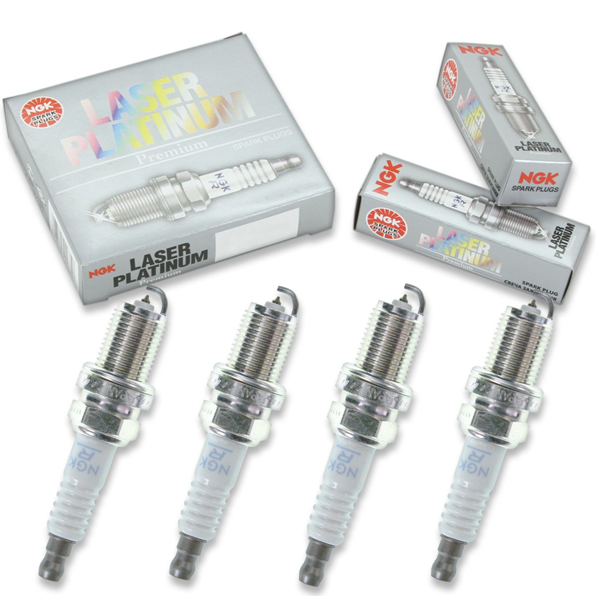 4 pcs NGK Laser Platinum Spark Plugs for 2003-2009 Subaru Legacy 2.5L H4 zn