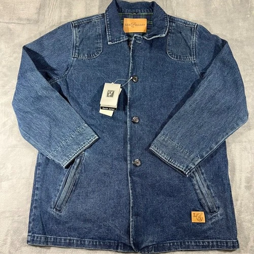 Lee Valley Ireland Mens Denim Jacket Blue Chore Coat Medium NWT - product listing photo
