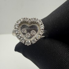 CHOPARD HAPPY DIAMOND ICON 18CT GOLD & VS1 DIAMOND RING (L)