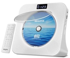 Portable CD Player Bluetooth for Home, Desktop CD Player with Stereo White