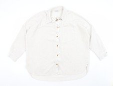 Stradivarius Women Beige Corduroy Button Jacket Size 14
