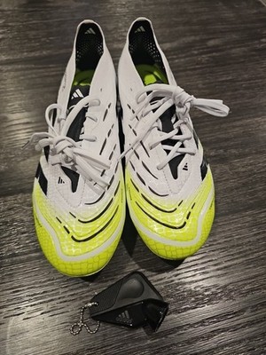 Adidas Predator Elite SG Cleats Cloud White Black Lucid Lemon JI1067 Mens 7.5
