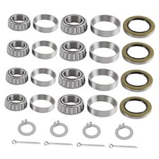 4 Sets 7000 LB Trailer Axle Bearing Kits 25580 14125A with Double Lip Grease