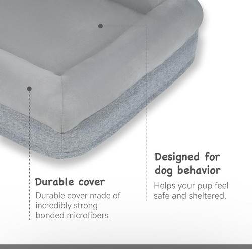 XL Orthopedic Memory Foam Dog Bed, Washable Cover, Anti-Slip Base, 105×80×18CM - Bild 4 von 7