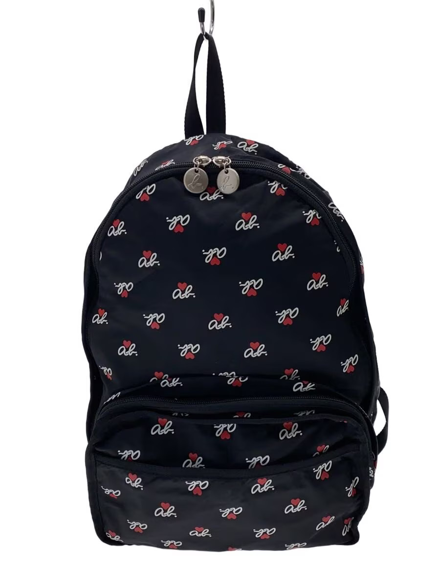 agnes b. backpack -- black all-over pattern - image 1