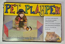 Prevue Pet Multi Color Small Animal Pet Playpen 13" x 36" x 9" Foldable Wire New