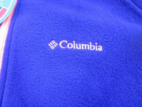 GIRL'S Columbia Sportswear PURPLE Fleece Jacket Full Zip L 14-16 Dots warm NWT - Picture 5 of 13
