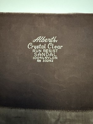 Vintage Albert s Seamless  Mesh Stockings With Bare Heel 3 Pairs In Tissue Paper