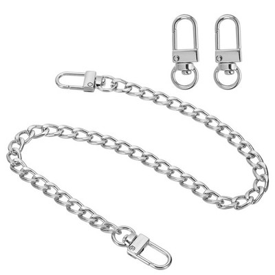 Flachkette Tasche 15,7'' Drehclips silber für Strap