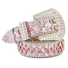 Kids Girls Boys Western Belt Cowboy Fit Waist: 25"-29" Rec 9-11yrs Pink