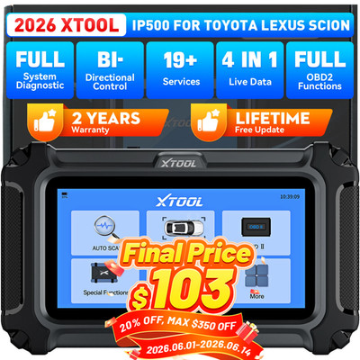 2026 XTOOL IP500 Auto All System Diagnostic Tool Bi-Directional For Toyota Lexus