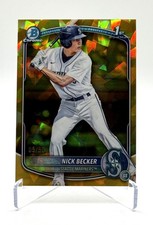 2025 Bowman Draft Sapphire Nick Becker 1st Bowman Gold Refractor /50 Mariners