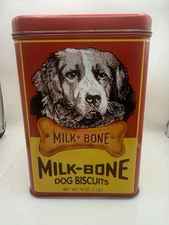 Vintage Milk-Bone Dog Biscuits Tin 16oz Collector's Edition 1993 (empty) Gift